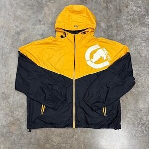 ECKO UNLTD. Yellow & Black Full Zip Windbreaker Size XXL